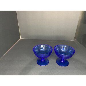Cobalt Blue Sherbet cups Hazel Atlas